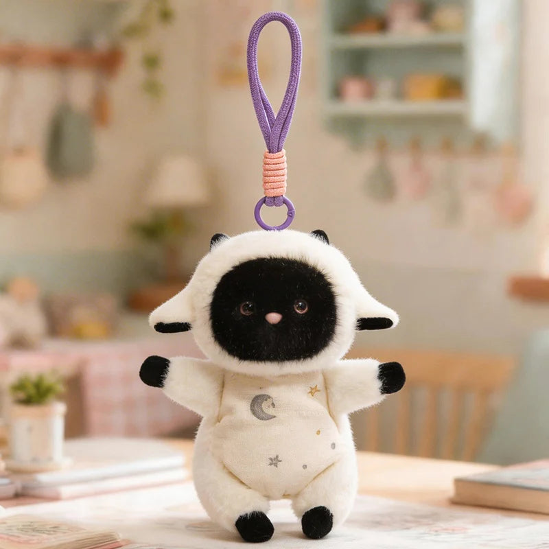 Cute Baby Animal Plush Keychain with Star Outfit - Image 14
