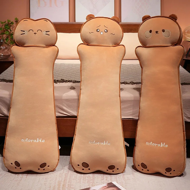 Cute Animal Face Caramel Plush Body Pillow - Image 5