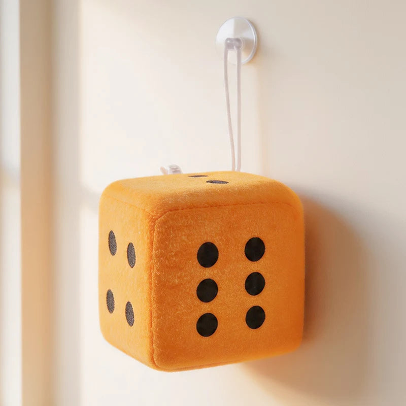 Fuzzy Plush Car Dice and Rubik's Cube Ornaments - Image 9