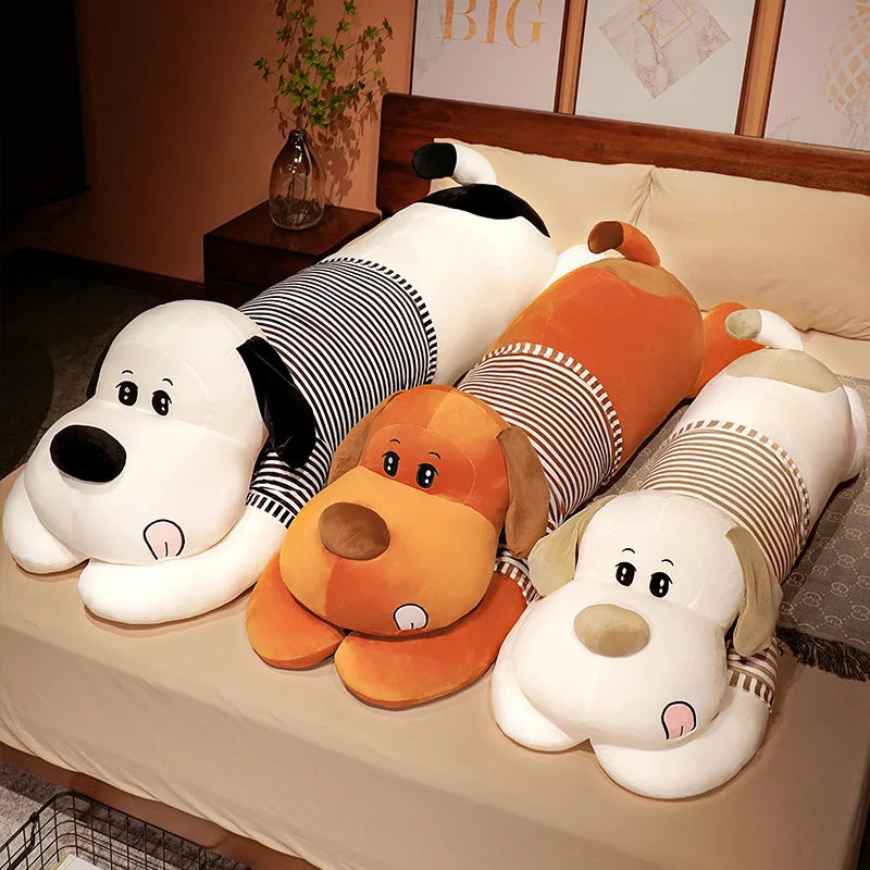 Cute Striped Dog Plush Body Pillow - Image 6
