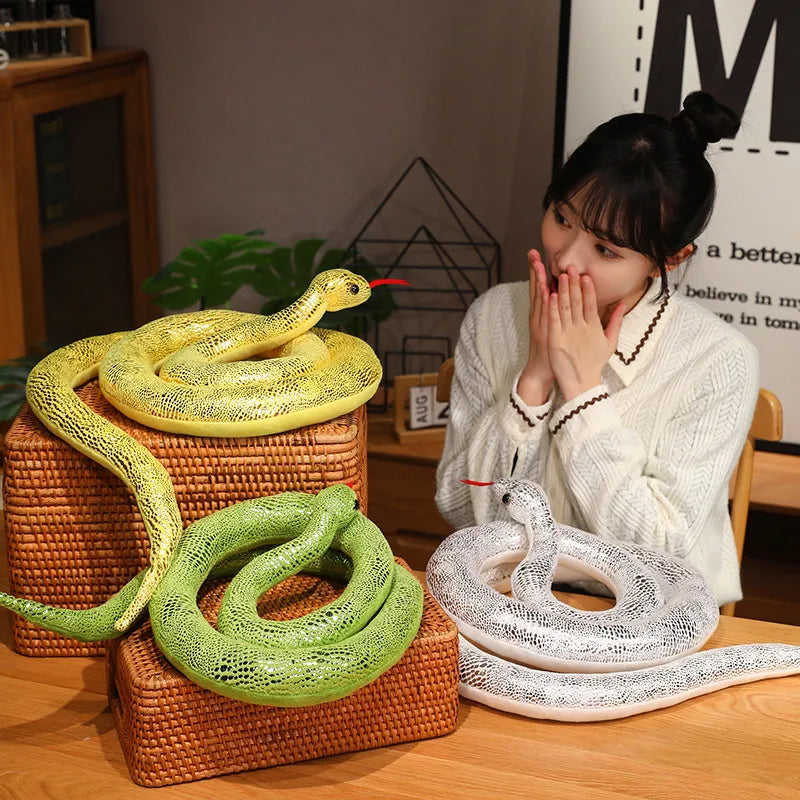 Coiled Golden Yellow Snake Plush Toy - Image 4