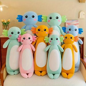 Pastel Axolotl Plush Long Body Pillow