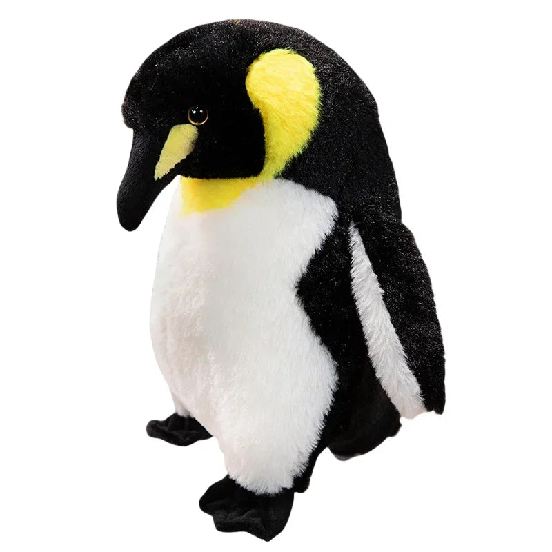 Lifelike Emperor Penguin Plush with Yellow Details - Image 7