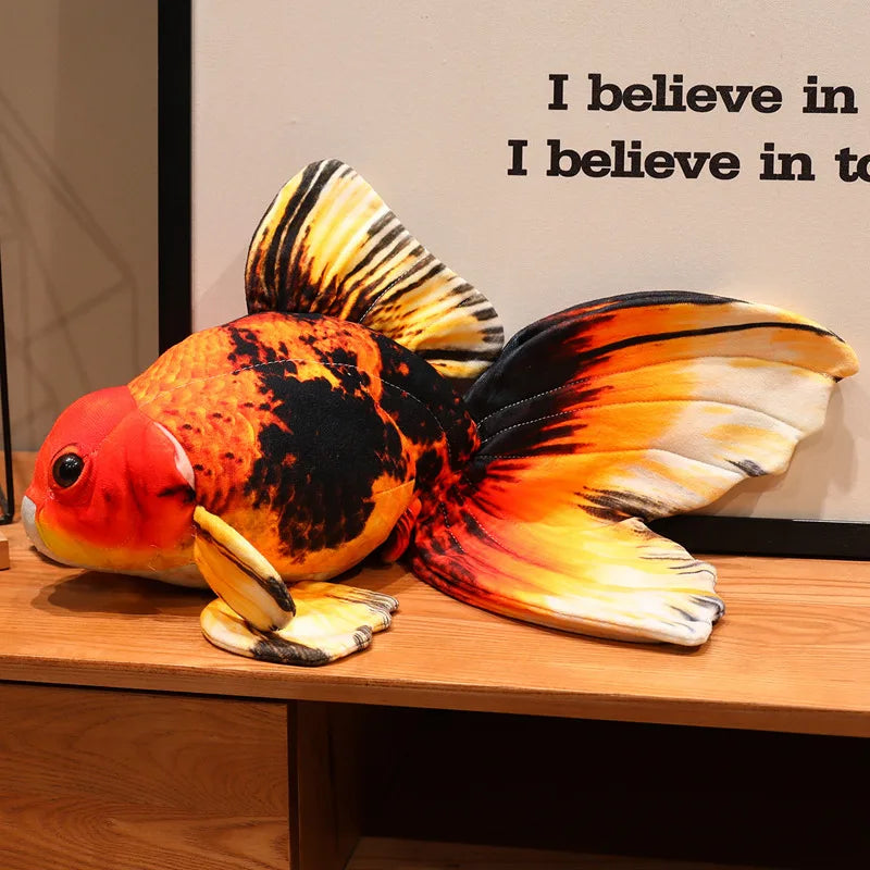 Realistic Orange Goldfish Plush with Flowing Fins - Image 8