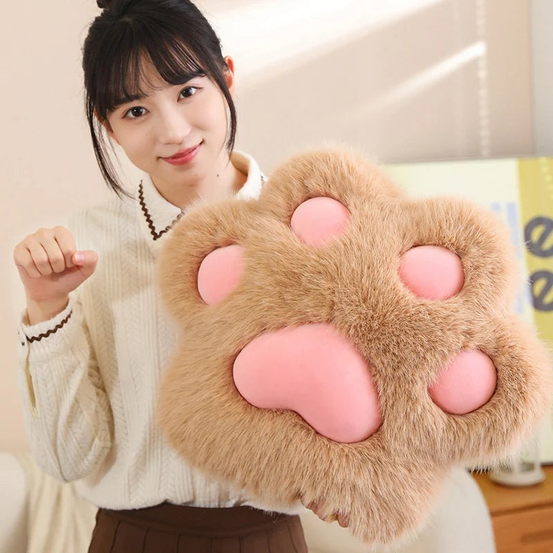 Fluffy Animal Paw Shaped Pillow - Image 3