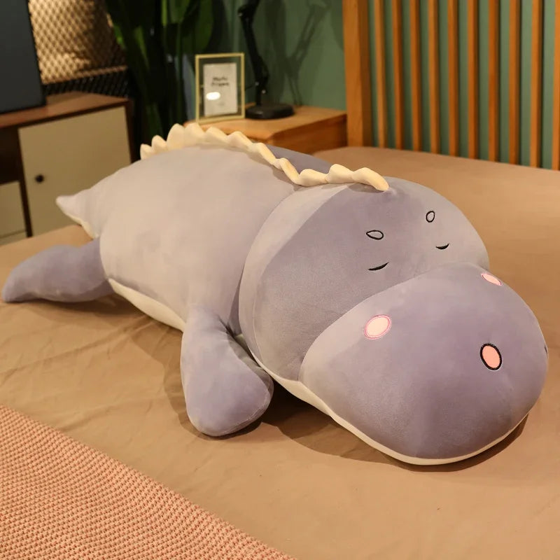 Giant Cute Mint Green Dinosaur Plush Pillow - Image 7