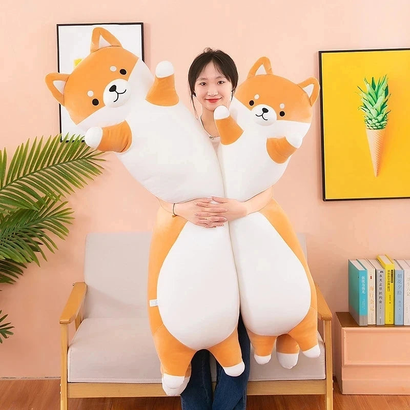 Cute Shiba Inu Plush Long Body Pillow - Image 6