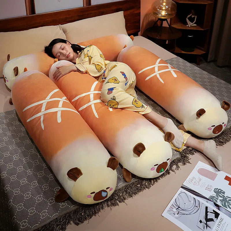 Cute Orange Gradient Baguette Plush Body Pillow