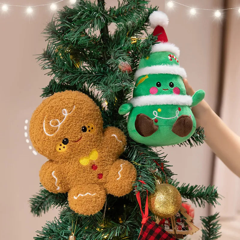 Festive Plush Christmas Decor: Gingerbread & Tree - Image 6
