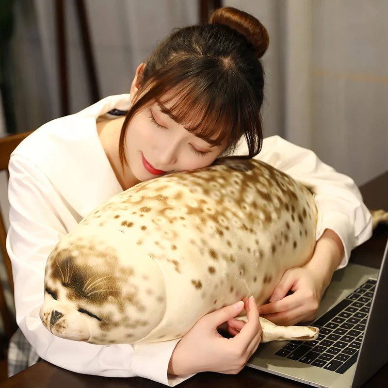 Soft Spotted Seal Plush Pillow - Image 2
