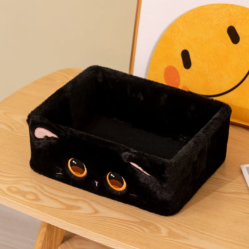 Cute Black Cat Plush Collapsible Organizer - Image 6