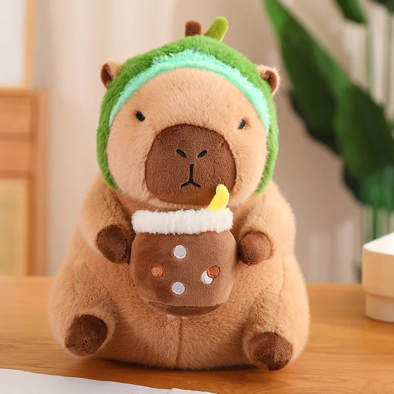 Cute Capybara Plush Toy with Toast Collar - Image 2
