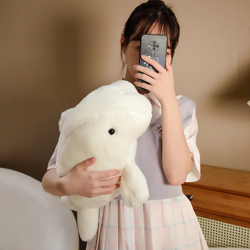 Cute White Manatee Plush Toy - Image 3