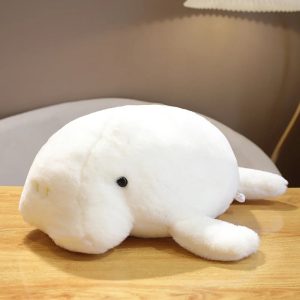 Cute White Manatee Plush Toy