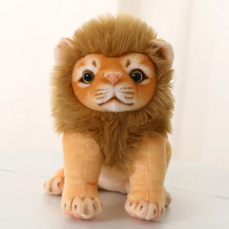 Light Orange Plush Lion Cub with Brown Mane - Image 7