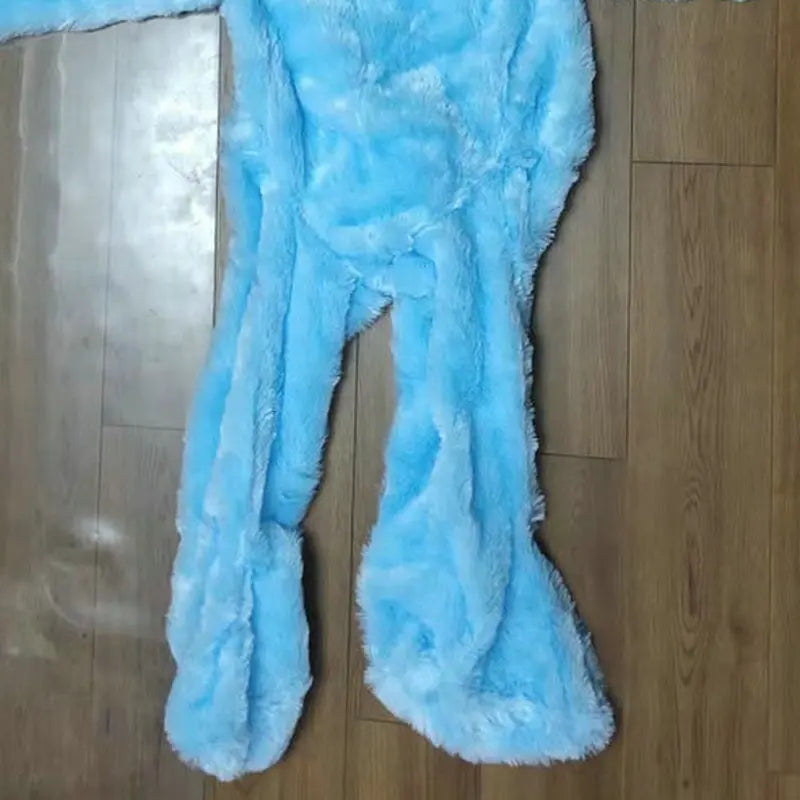 Giant Soft Plush Teddy Bear with Checkered Bow Tie - Image 12
