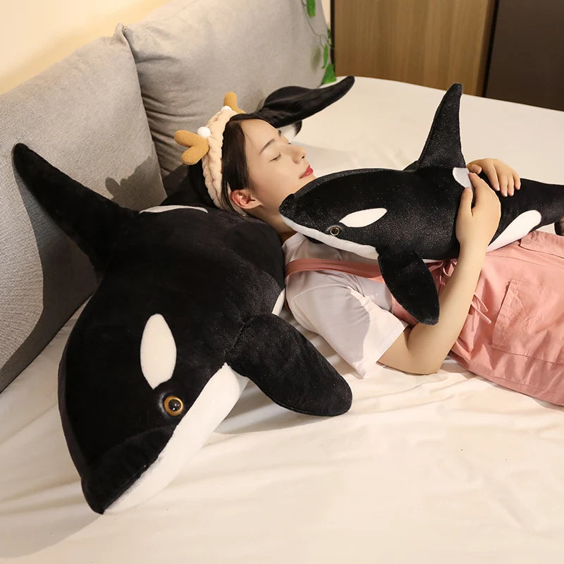Soft Realistic Black and White Orca Plush - Image 6