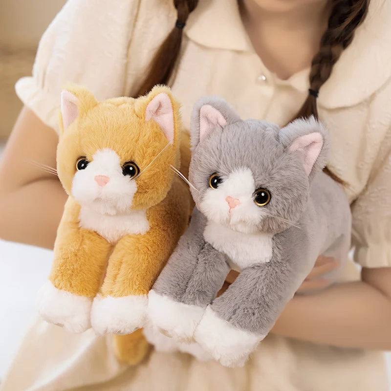 Soft White Plush Cat with Heterochromia Eyes - Image 3