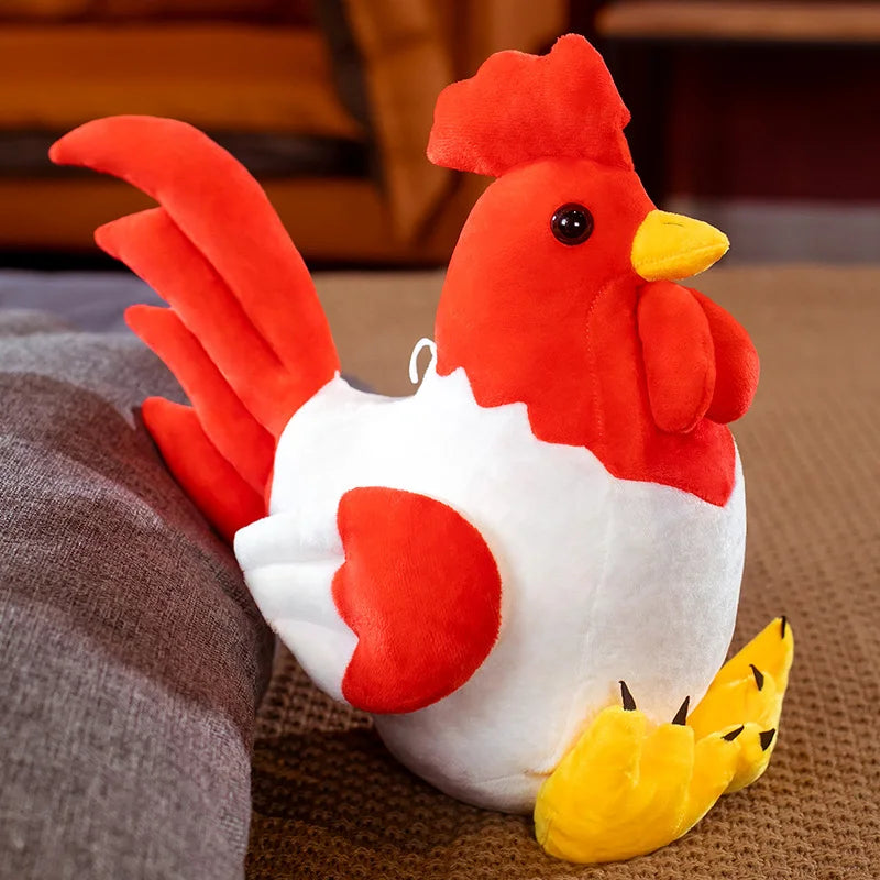Oversized Yellow and Orange Rooster Plush Toy - Image 7