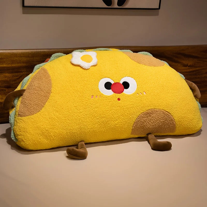 Kawaii Taco Plush Pillow with Fried Egg - Image 6