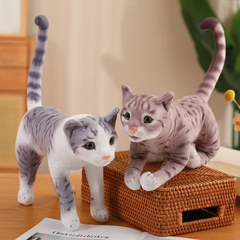 Realistic Tabby Cat Plush Toy - Image 3