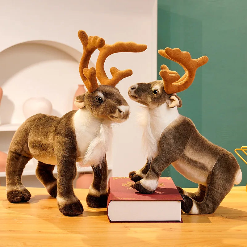 Christmas Reindeer Plush with Red Collar & Saddle - Image 4