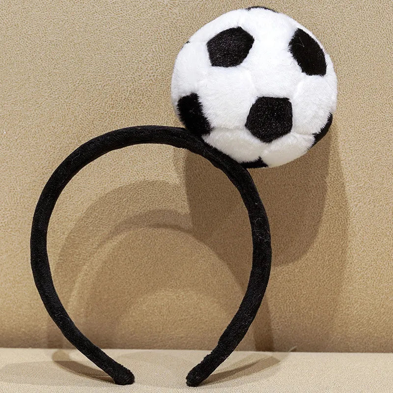 Sporty Plush Soccer Ball Headband - Image 8