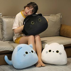 Kawaii Black Cat Plush Hand Warmer Pillow