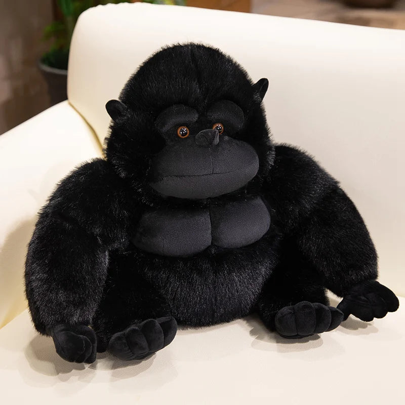 Large Black Plush Gorilla with Banana - Image 6