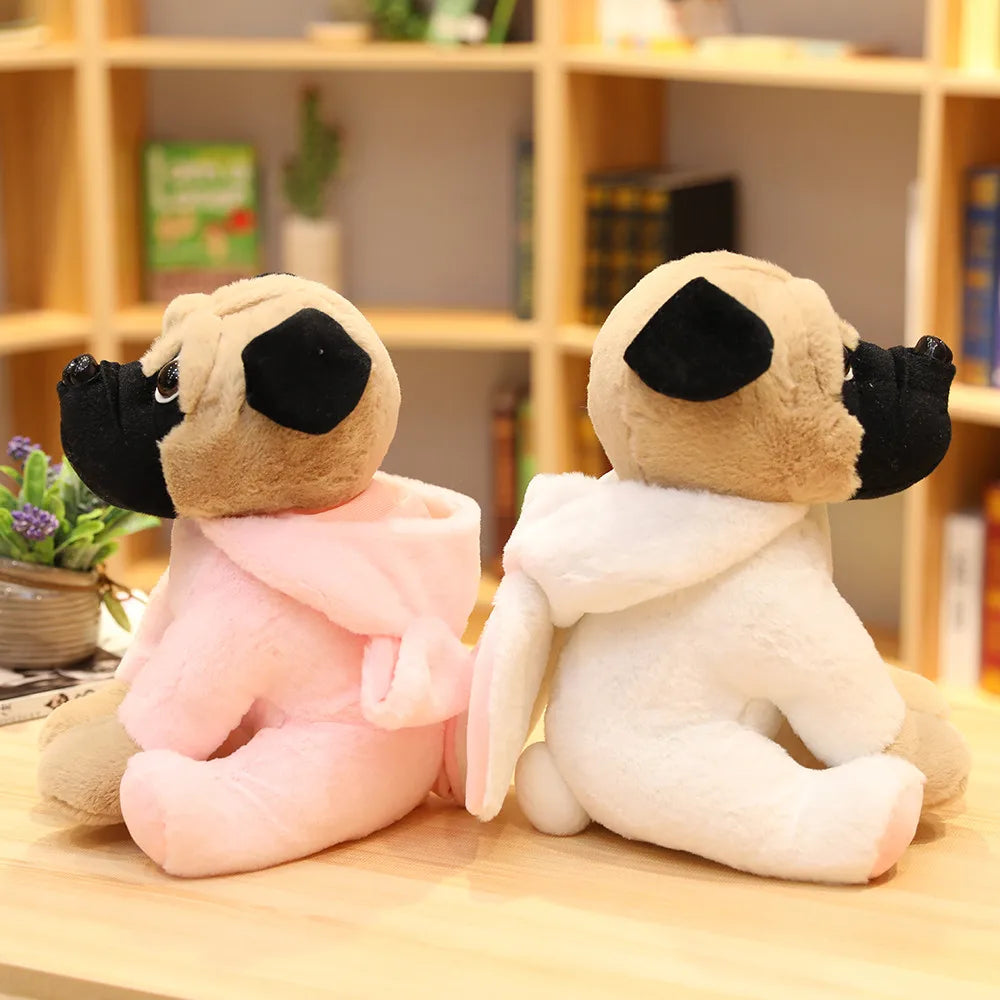 Cute Pink Rabbit Pug Plush Toy - Image 2