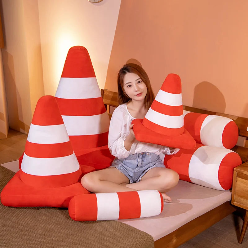 Novelty Plush Traffic Cone and Barrier Cushions - Image 2