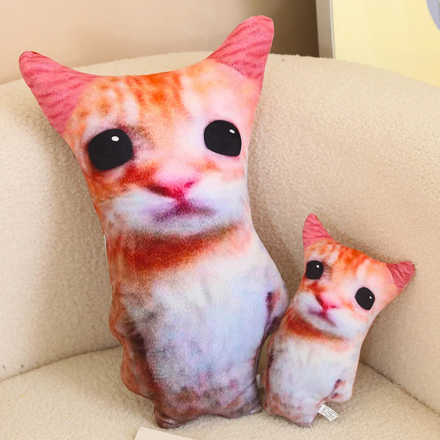 Funny Distorted Cat Face Plush Pillow - Image 4