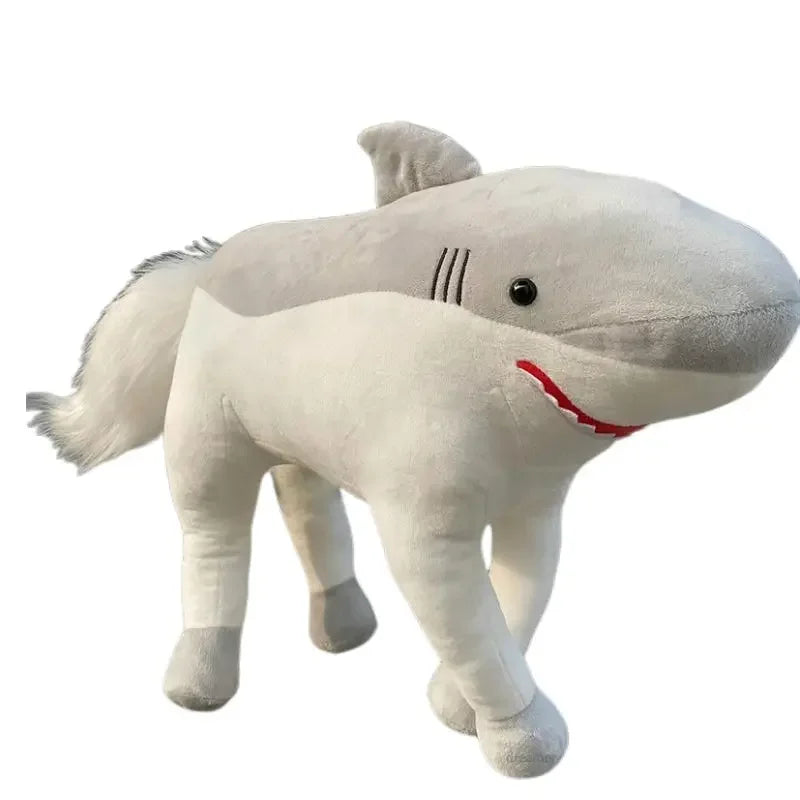 Grey Shark Horse Hybrid Plush Toy