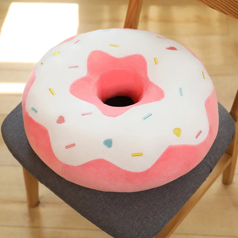 Cute Donut Plush Pillow with Colorful Sprinkles - Image 6