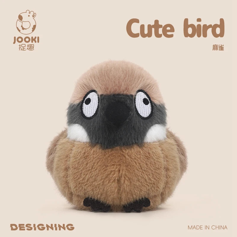 Cute Black Bird Plush Toy with Spiky Hair - Image 11