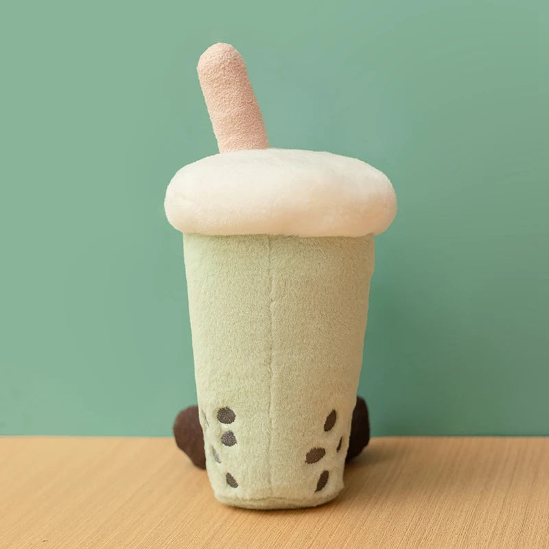 Cute Mint Green Boba Tea Plush Toy with Feet - Image 6