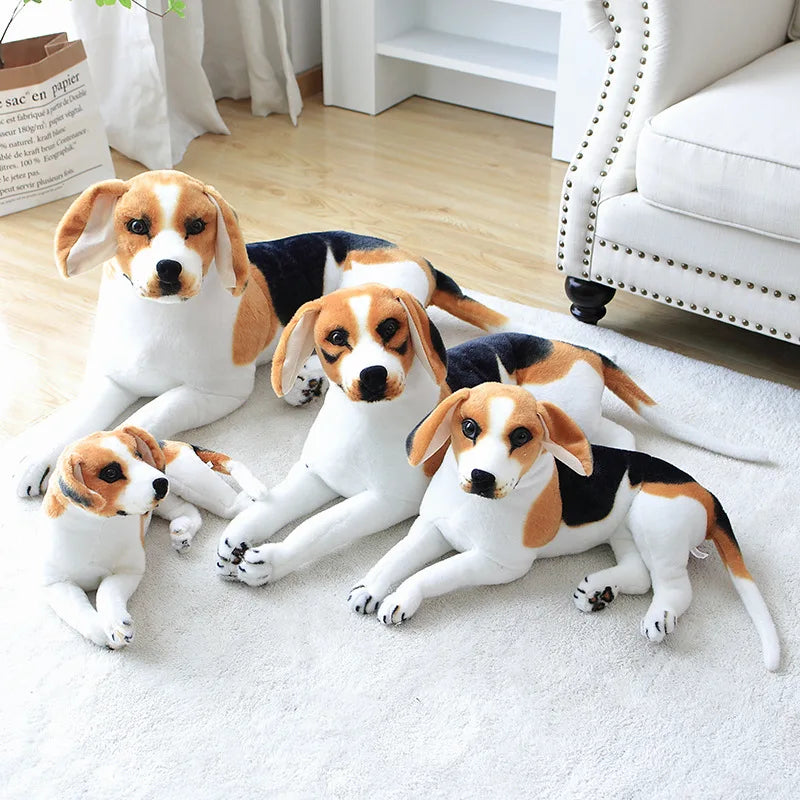 Realistic Tri-Color Beagle Plush Dog - Image 6