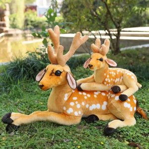 Spotted Deer Mother and Fawn Plush Toy