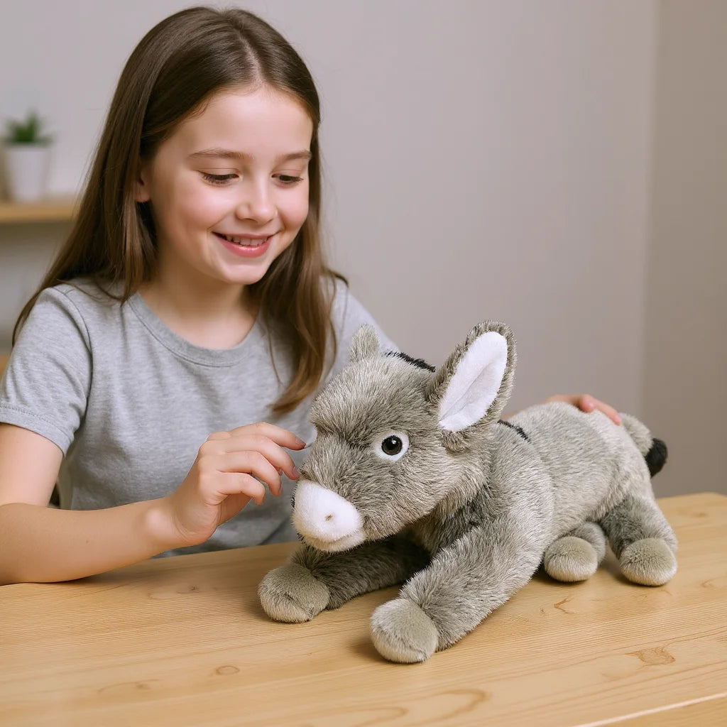 Oversized Gray Plush Lying Donkey - Image 6