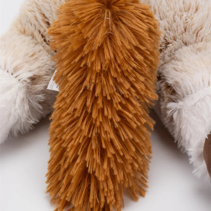 Oversized Lying Down Plush Horse with Pink Collar - Image 5
