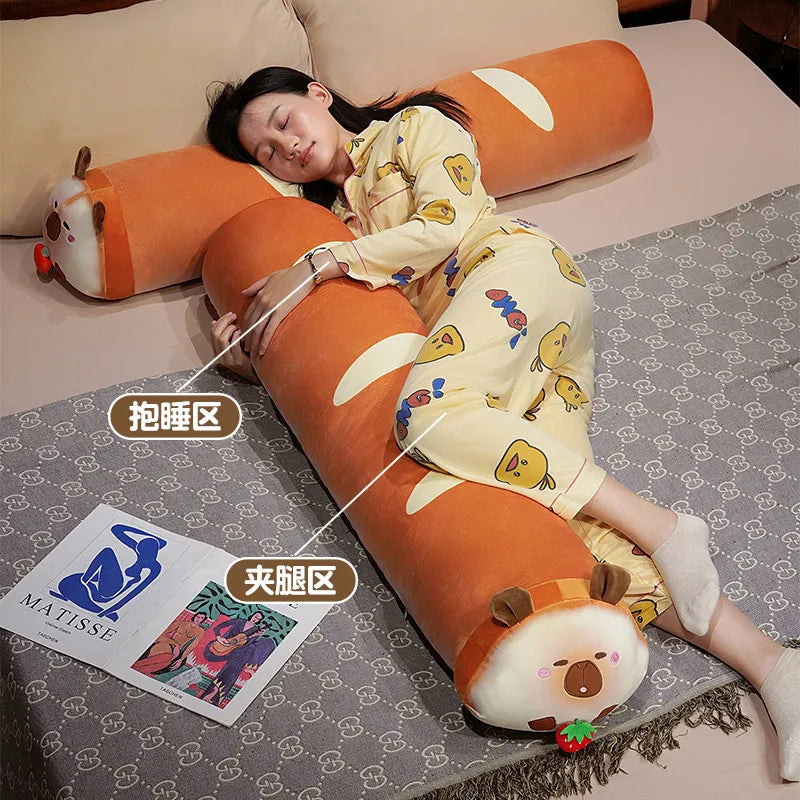 Cute Orange Gradient Baguette Plush Body Pillow - Image 3