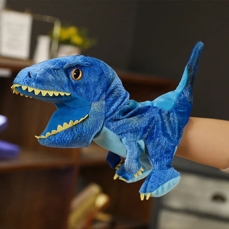 Green T-Rex Soft Plush Hand Puppet - Image 7