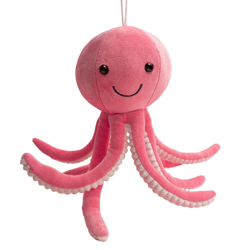 Soft Smiling Octopus Plush with Glitter Stars - Image 8