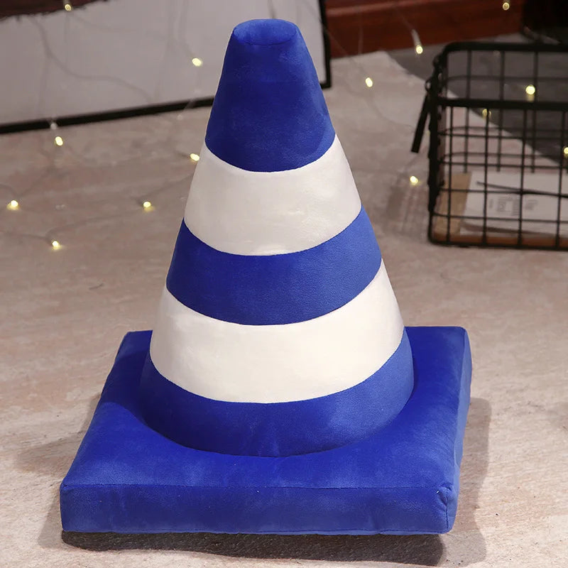 Colorful Traffic Cone Plush Decor Pillow - Image 12
