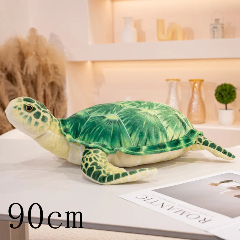 Stacking Realistic Brown Sea Turtle Plush Family - Image 11