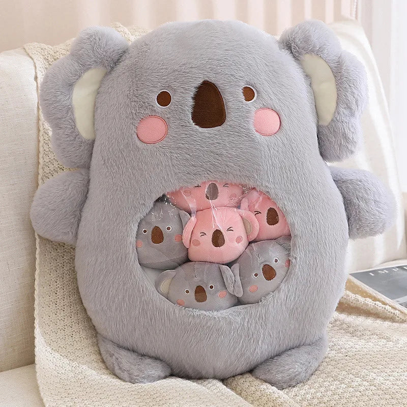 Kawaii Green Dinosaur Plush with Baby Plushies - Image 6