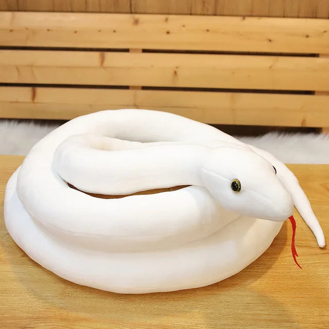Giant Orange and Yellow Plush Snake with Tongue - Image 11