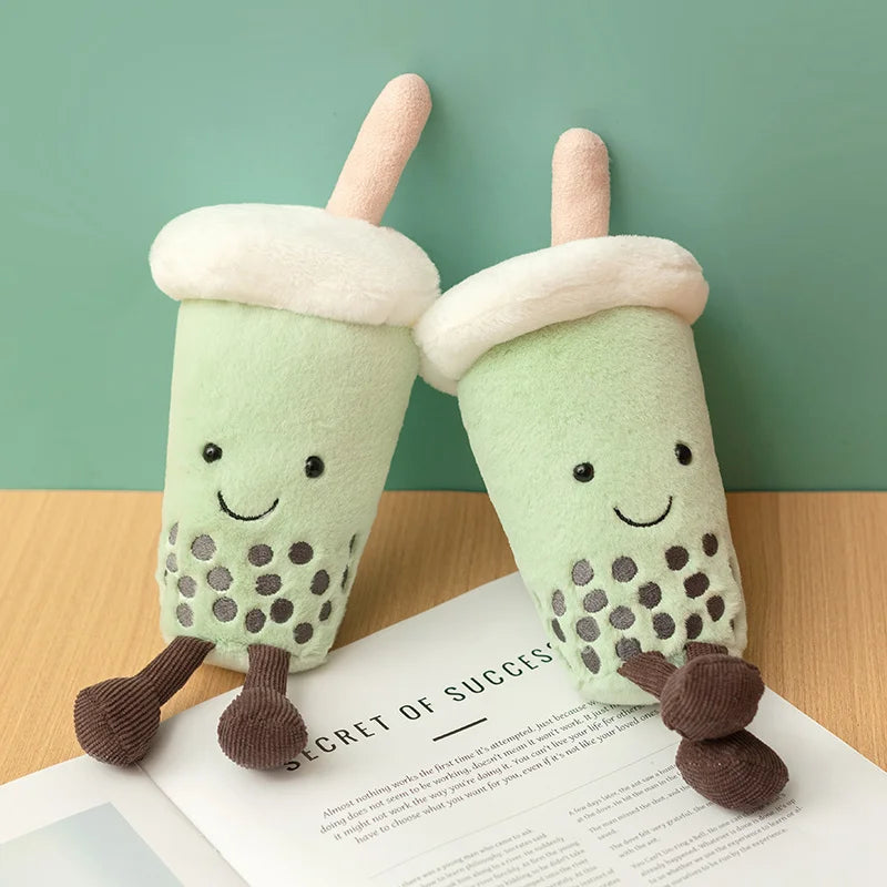 Cute Mint Green Boba Tea Plush Toy with Feet - Image 2