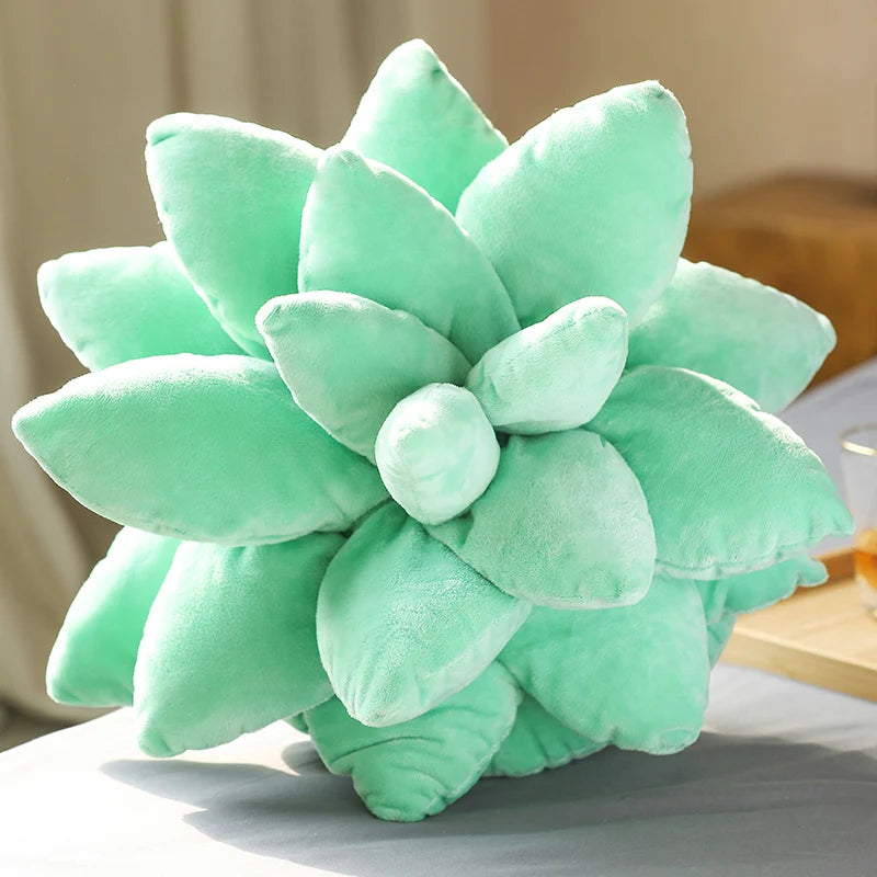 Graded Green Succulent Plush Pillow - Image 5