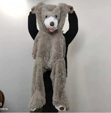 Giant Unstuffed Plush Bear Skin, Blue or Pink - Image 13